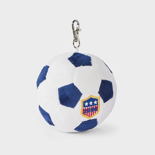 STR | Boys' Plush 2026 Soccer Ball Bag Charm - White