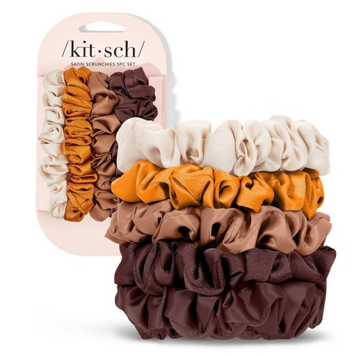 STR | Kitsch Women's Satin Petite Scrunchies - Sedona - 5ct: Hair Styling, Securing Hair, All Hair Types