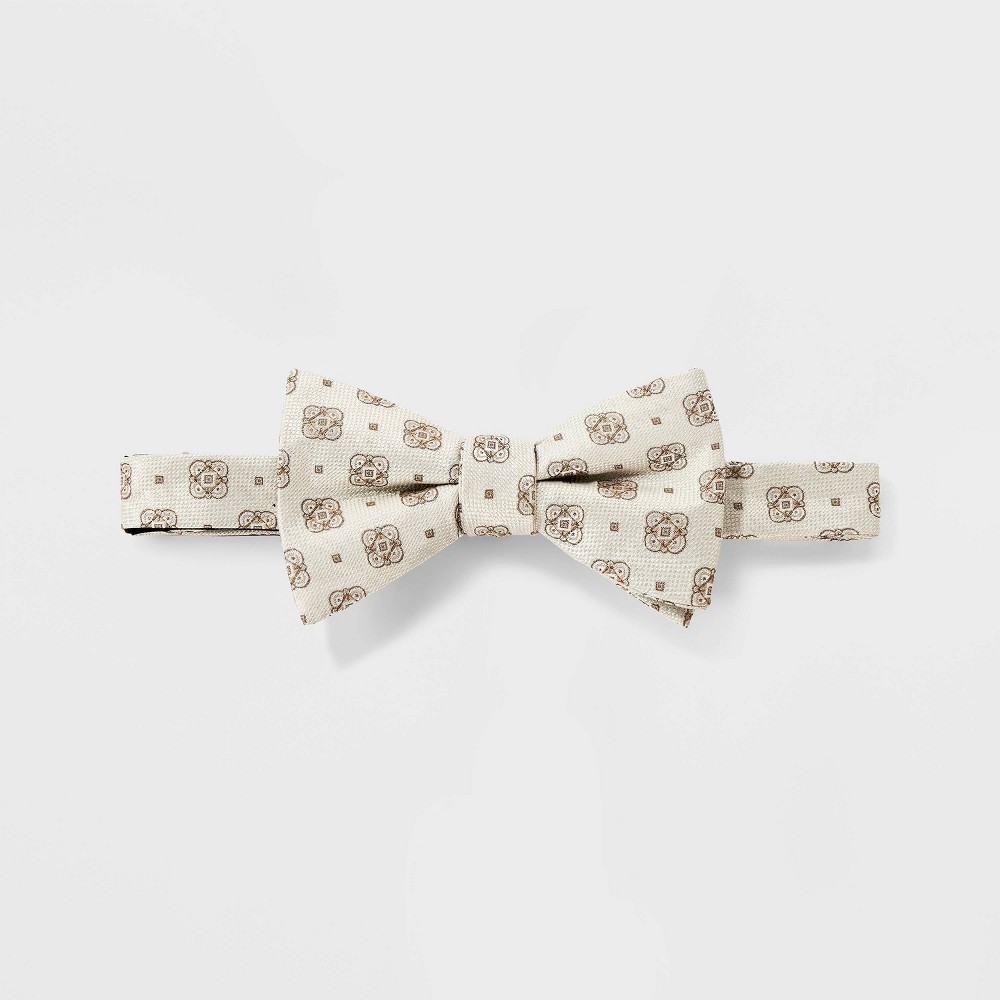 STR | Men's Medallion Bow Tie - Goodfellow & Co™ Cream/Tan