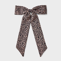 STR | Girls' Satin Leopard Printed Bow - art class™ Black/Brown