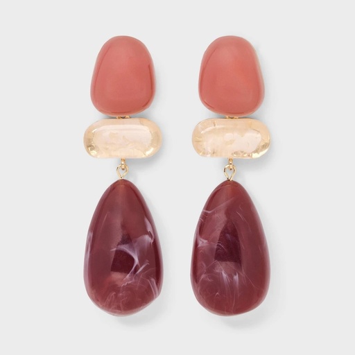 STR | Beaded Linear Earrings - A New Day™ Pink