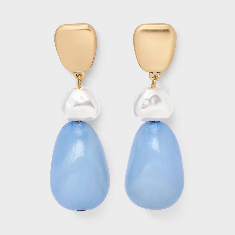 STR | Beaded Drop Earrings - A New Day™ Blue