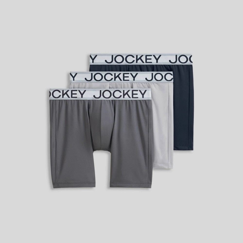 STR | Jockey Generation™ Men's Micro Stretch Briefs 3pk - Charcoal Gray/Navy Blue/Gray M