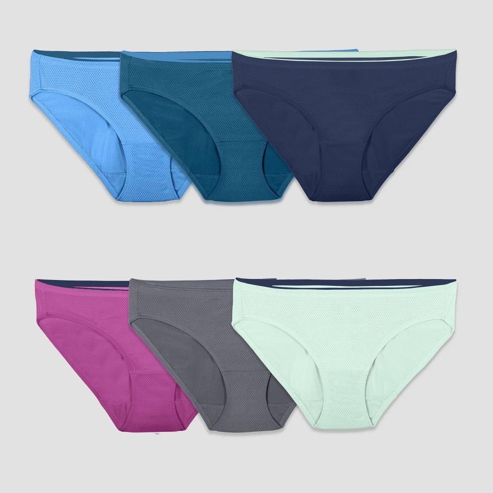 STR | Fruit of the Loom Women's 6pk Breathable Micro-Mesh Bikini Underwear - Colors May Vary 7