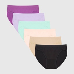 STR | Hanes Women's 6pk Comfort Flex Fit Seamless Bikini Underwear - Colors May Vary S: Lightweight Knit, Low Rise