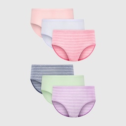 STR | Hanes Girls' 6pk Microfiber Neutrals Brief Underwear - 8
