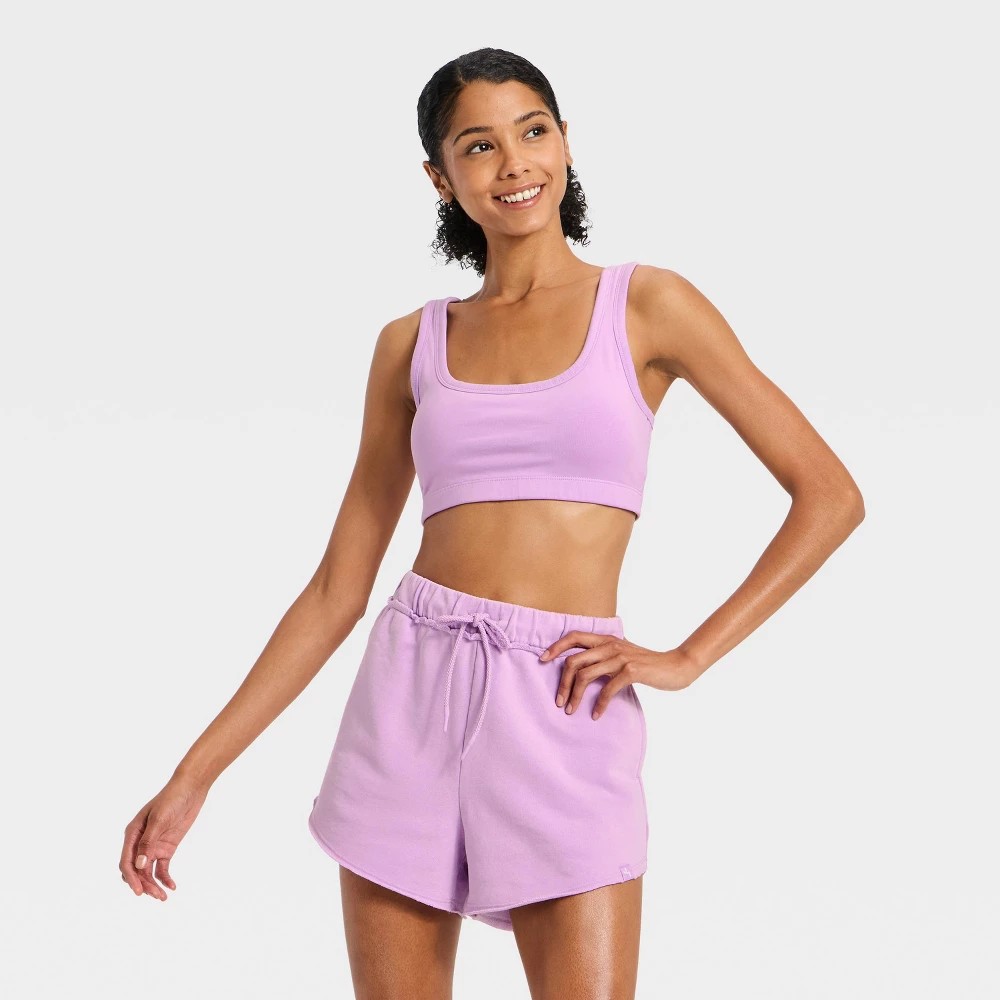 STR | Women's Washed Jersey Sports Bra - JoyLab™ Purple M