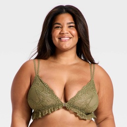STR | Women's Front Close Lace Bralette - Auden™ Green XXL