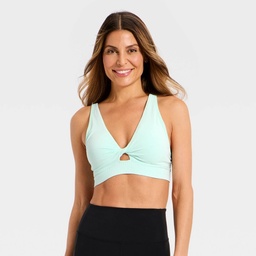 STR | Women's Modal Seamless Light Support Twist-Front Longline Sports Bra - All In Motion™ Mint Green