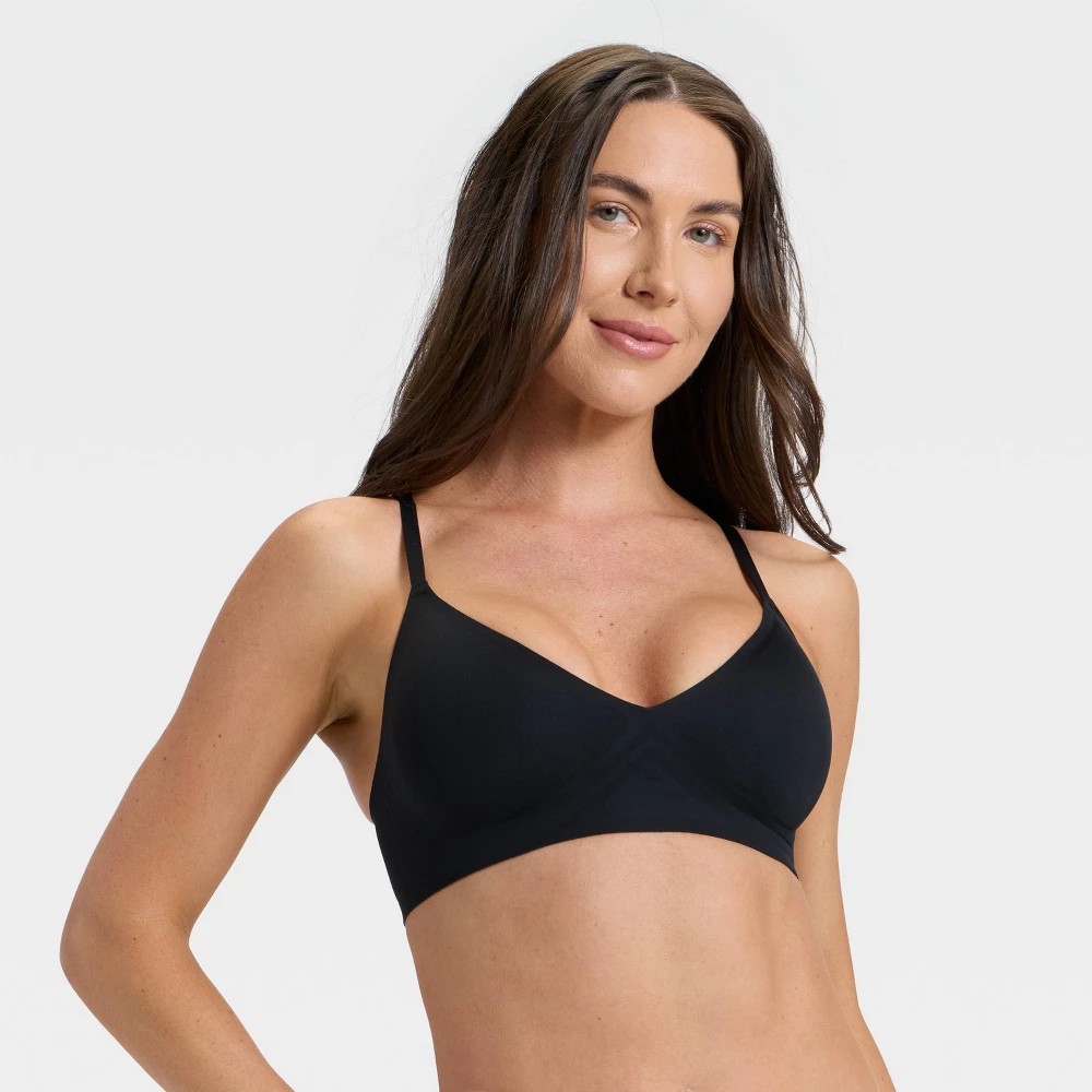 STR | Women's Luxury Collection Removeable Pad V-Neck Bralette - Auden™ Black XL