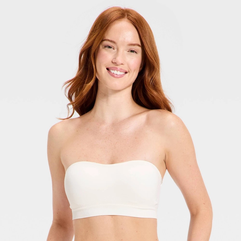 STR | Women's Seamless Lightly Lined Bandeau - Auden™ White L