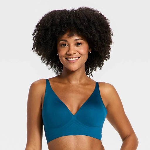 STR | Women's Luxury Collection Removable Pad Longline Plunge Bralette - Auden™ Navy Blue XL