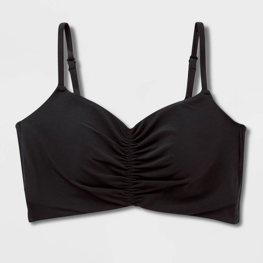 STR | Women's Everyday Soft Light Support Ruched Sports Bra - All In Motion™ Black L