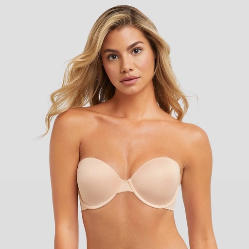 STR | Maidenform Self Expressions Women's Side Smoothing Strapless Bra SE6900 - Beige 34B: Convertible, Lightly Lined