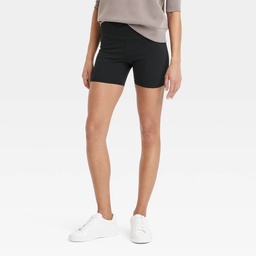 STR | Women's High Rise Cotton 5" Inseam Bike Shorts - A New Day™ Black S: Midweight, Elastic Waistband
