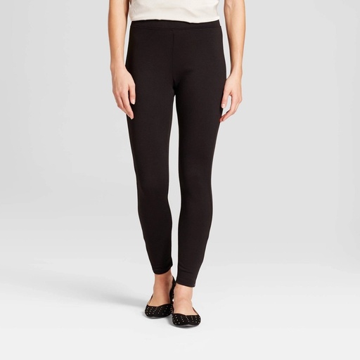 STR | Women's High Waist Ponte Leggings - A New Day™ Black M: Rayon Blend, Skinny Ankle, Elastic Waistband