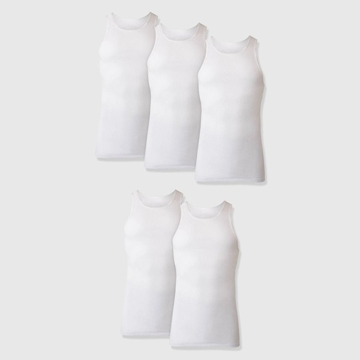 STR | Hanes Premium Men's Comfort Tank Top Undershirt 5pk - White XL: 100% Cotton, Lightweight, Breathable, Moisture Wicking, Tagless