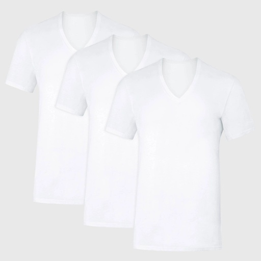 STR | Hanes Premium Men's Sweat Block V-Neck Undershirt 3pk - White S: Cotton Knit, Tagless, Moisture Wicking