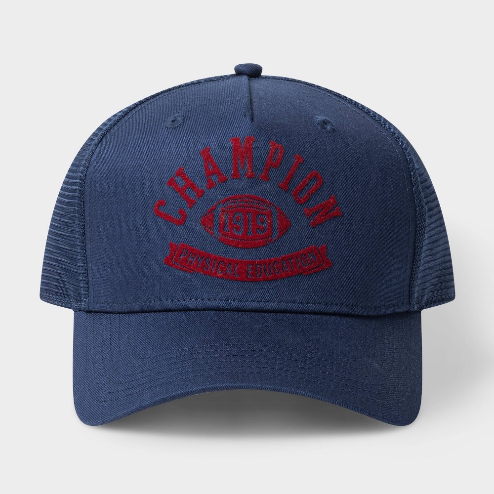 PRM | Champion Adult Phys Ed Twill Trucker Hat - Navy