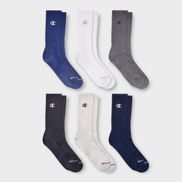 PRM | Champion Iconic Essentials Men s 6pk Cushion Crew Socks - Multicolor 6-12
