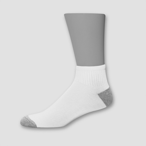STR | Hanes Men's 20pk Lightweight Comfort Super Value Ankle Socks - White/Gray 6-12: Moisture Wicking, Ribbed Design