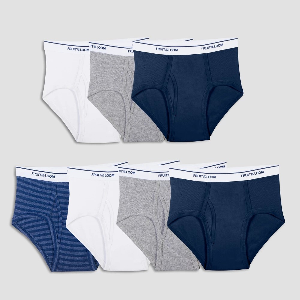 STR | Fruit of the Loom Boys' 7pk Classic Briefs - XS: Tagless, Breathable, Moisture Wicking