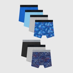 STR | Hanes Boys' Gamer Print 7pk Cotton Stretch Boxer Briefs - L