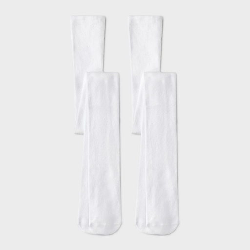 STR | Girls' 2pk Cotton Tights - Cat & Jack™ Ivory S