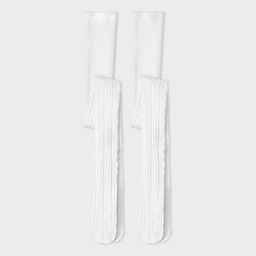 STR | Girls' 2pk Cotton Tights - Cat & Jack™ White M