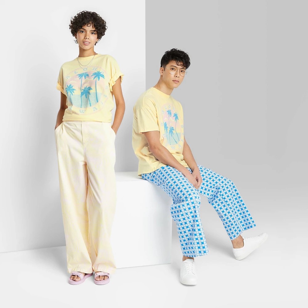 STR | Short Sleeve Oversized T-Shirt - Wild Fable Light Yellow XS