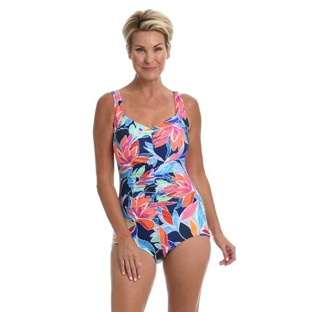 STR | Jungle Vines Shirred Front Girl Leg (adjustable) One Piece - FINAL SALE