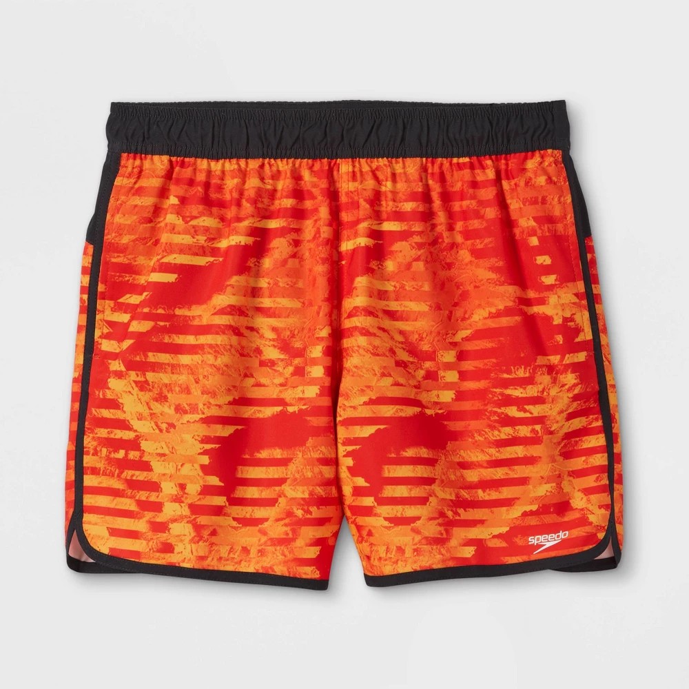 STR | Speedo Men's 5.5" Spicy Print Swim Trunks - Orange XXL