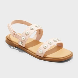 STR | Kids' Eve Pearl Sandals - Cat & Jack™ Blush 13: Adjustable Strap, Open Toe, Flexible Outsole