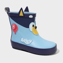 STR | Toddler Bluey Rain Boots - Blue 10T: Pull-On Ankle Boots with Non-Marking Sole, Closed Round Toe, Medium Calf