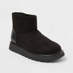 STR | Girls' Honor Faux Suede Style Boots - Cat & Jack™ Black