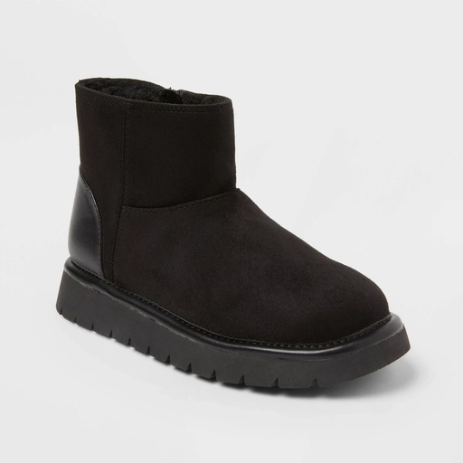 STR | Girls' Honor Faux Suede Style Boots - Cat & Jack™ Black