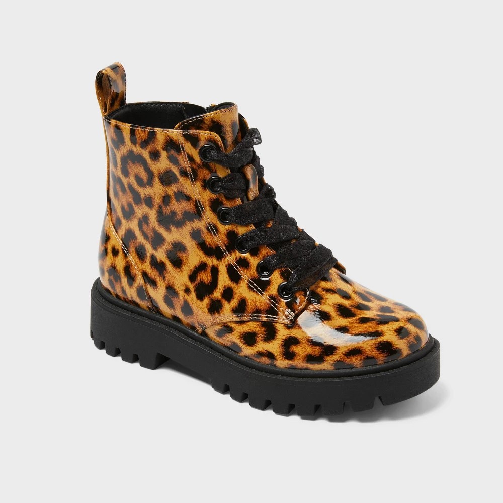 STR | Kids' Kayden Lug Sole Lace-Up Zippered Booties - art class™ Tan