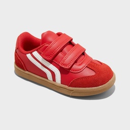 STR | Toddler Dakota Retro Court Sneakers - Cat & Jack™ Red 12T: Faux Leather, Hook and Loop Closure