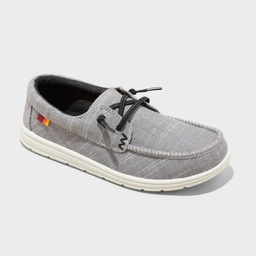 STR | Kids' Briar Slip-On Sneakers - Cat & Jack™ Charcoal Gray 6: Elastic Laces, Canvas, Low Top
