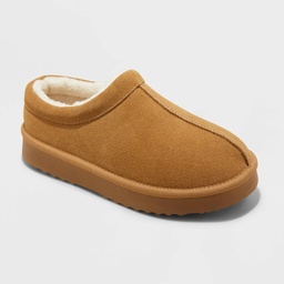 STR | Women's Kaya Genuine Suede Clog Slippers - Auden™ Brown 8: Slip-On Indoor/Outdoor, Cushioned Footbed, Medium Width
