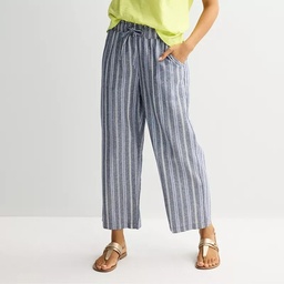 STR | Women's Sonoma Goods For Life® Linen Wide Leg Ankle Pants, Size: Small