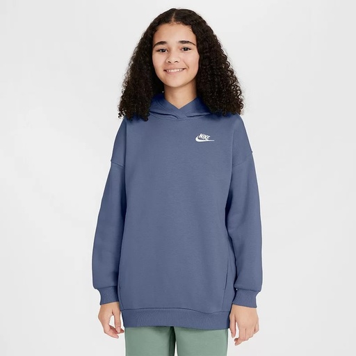 PRM | Girls 8-20 Nike Sportswear Club Fleece Oversized Pullover Hoodie, Girl's, Size: XL, Blue