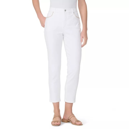 STR | Women's Gloria Vanderbilt Amanda Embroidered Ankle Jeans, Size: 10 Regular, Vintage White